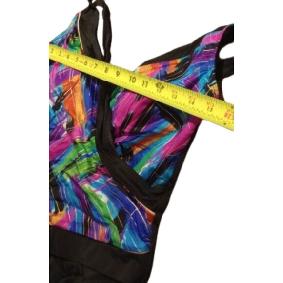 Studio Works Women's Size 8 Black & Multicolor Swimsuit - NWT - Picture 3 of 6